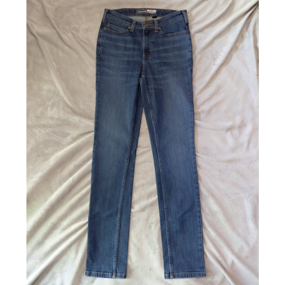 Carhartt Rugged Flex Womens Slim Fit Tapered Jeans Size 4 Tall NWT